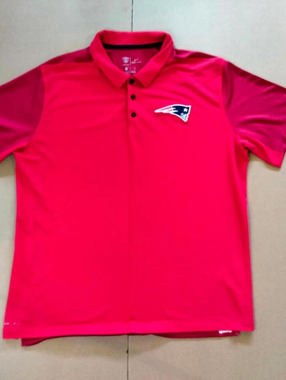 Nike NFL Partiots Dri-Fit Polo Mens Size XXL Training Team Apparel Red Football